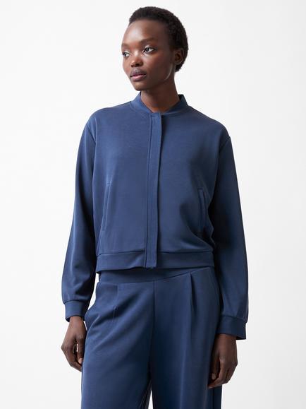 French Connection Wren Bomber Jacket, Midnight Blue