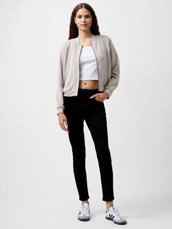 French Connection Wren Bomber Jacket, Washed Macchiato