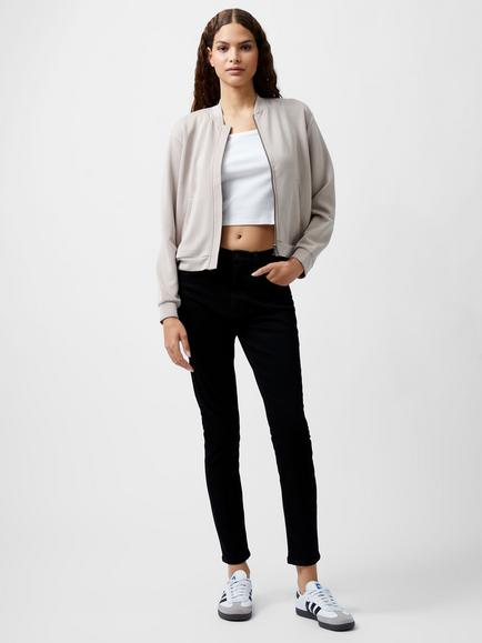 French Connection Wren Bomber Jacket, Washed Macchiato