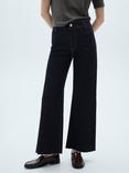 Mango Catherin Culotte High Rise Jeans, Dark Blue