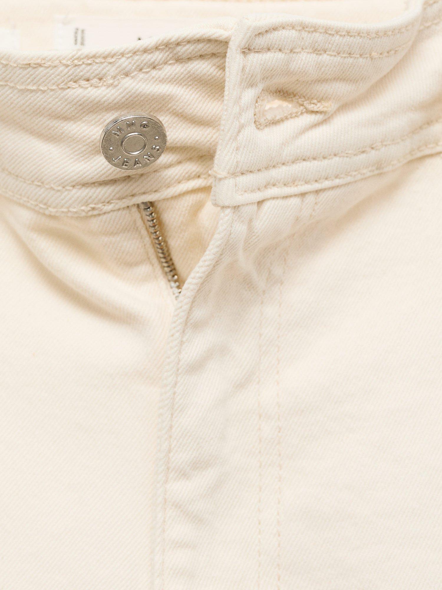 Product image 6 of 6, which shows Mango Catherin Culotte Jeans, Natural White, 10