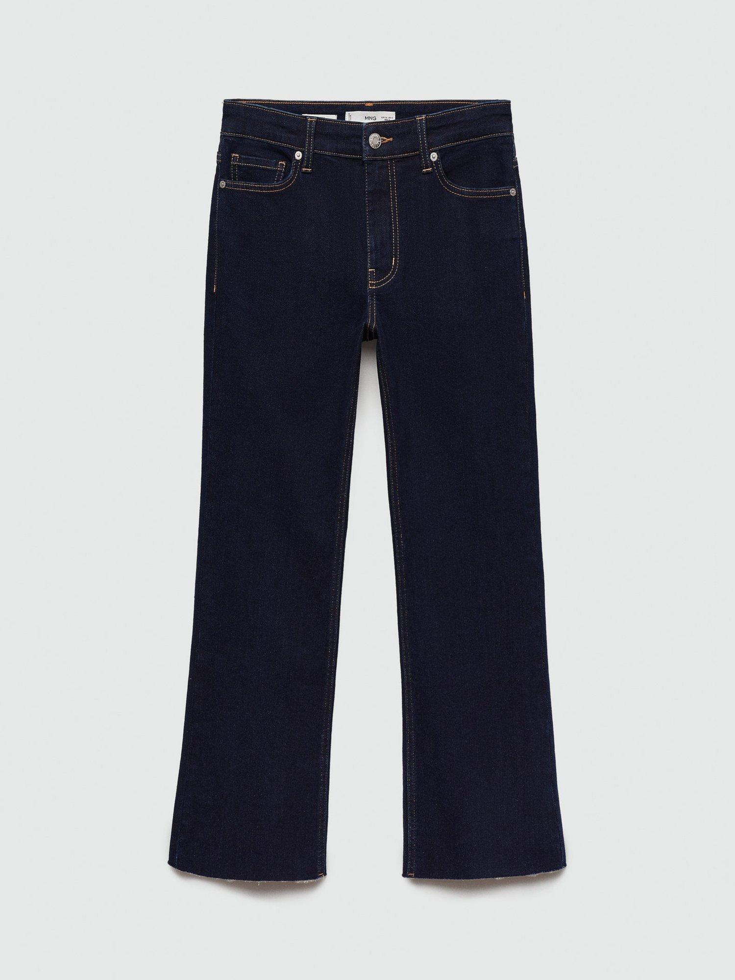 Mango Sienna High Rise Flared Jeans, Indigo