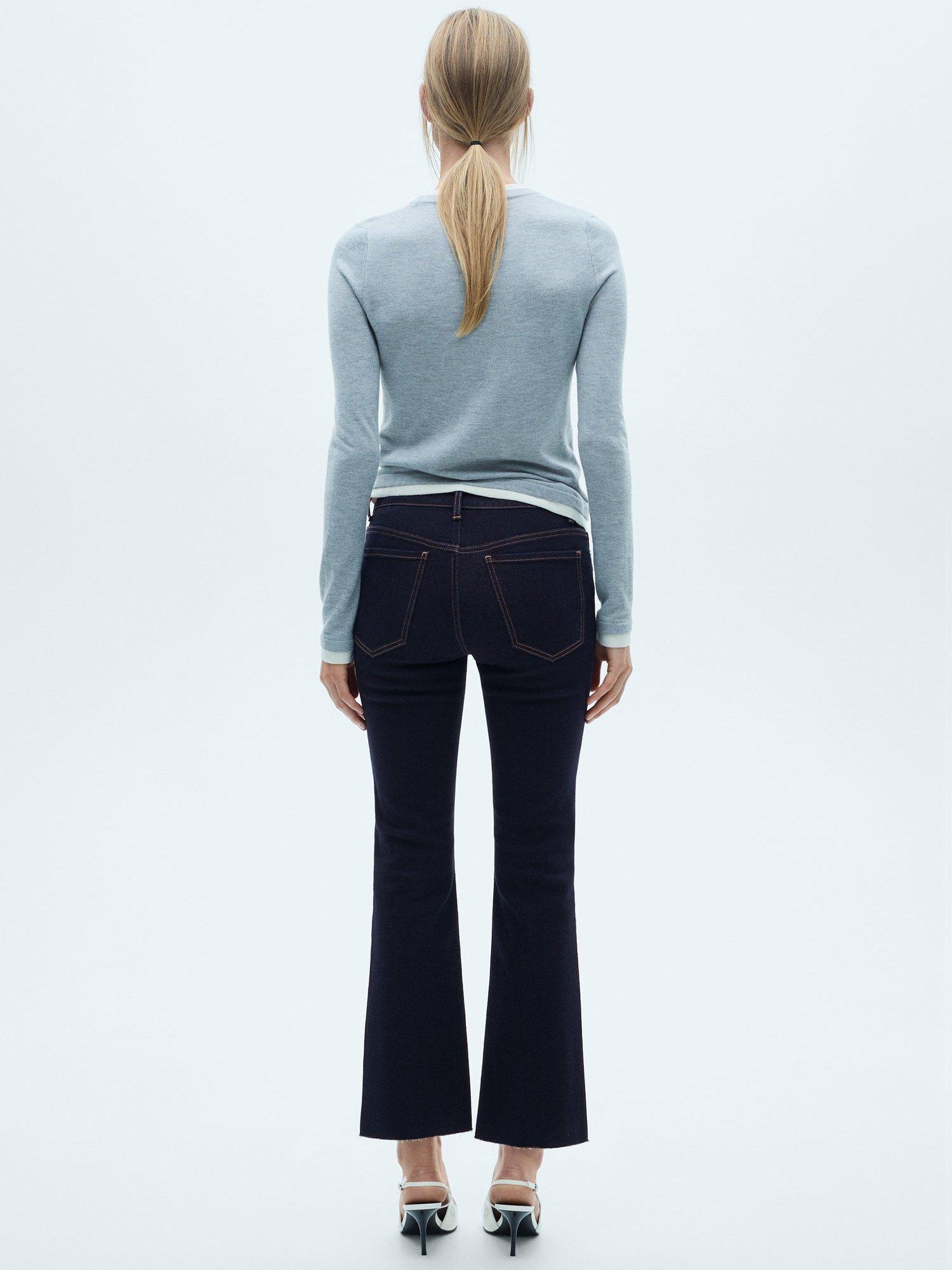 Mango Sienna High Rise Flared Jeans, Indigo