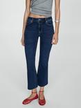 Mango Sienna Flare Crop Jeans, Open Blue