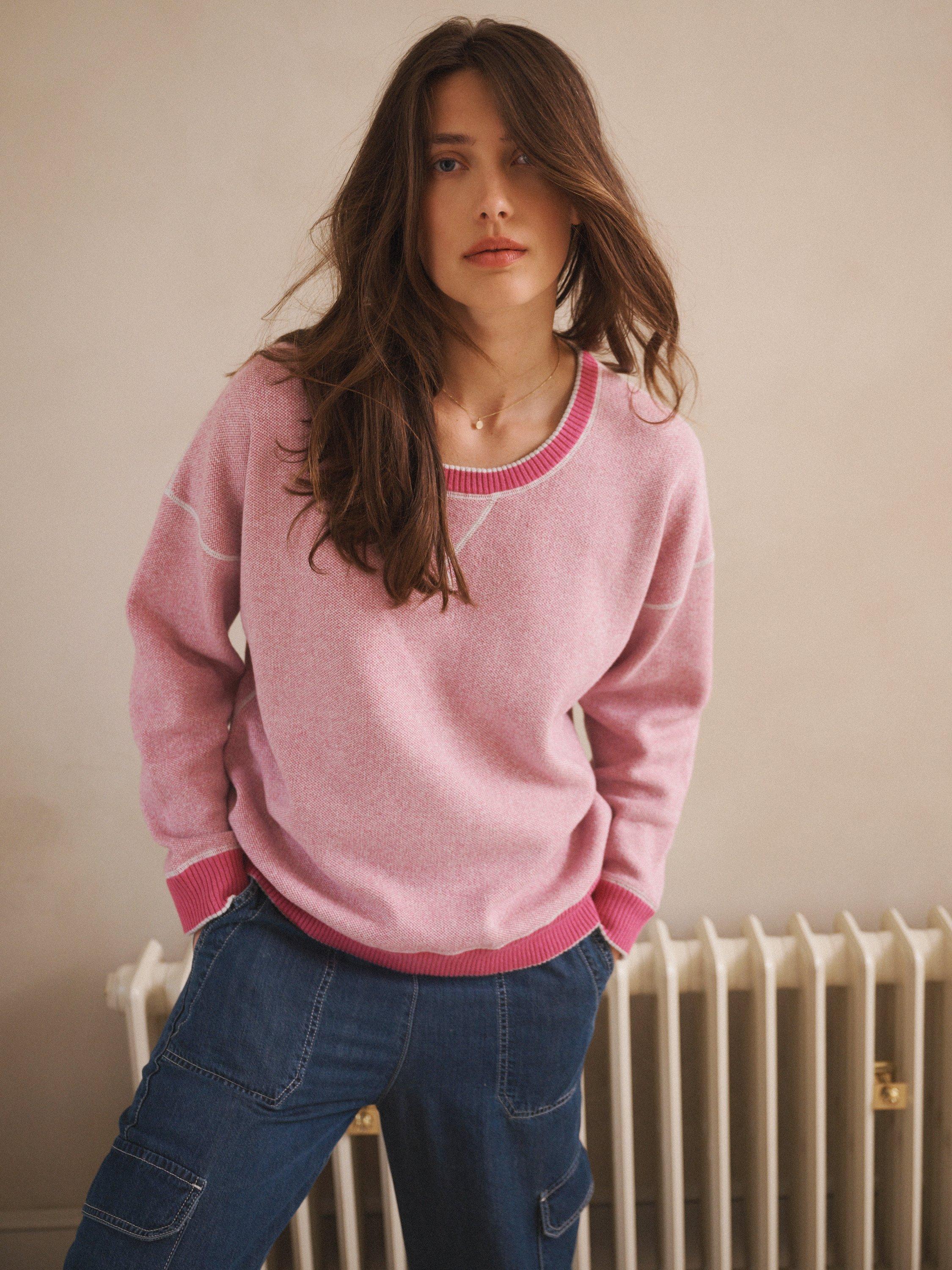 NRBY JoJo Reversible Jumper, Amaranth/Grey, One Size