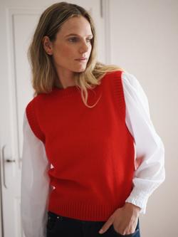 NRBY Posey Merino Wool Tank Top, Red, Red