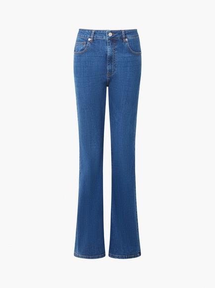 French Connection Toms Flared Jeans, Mid Wash - view 2, Mid Wash