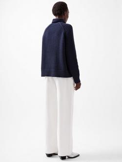 French Connection Keya Popcorn Knit Mozart Jumper - view 2, Marine