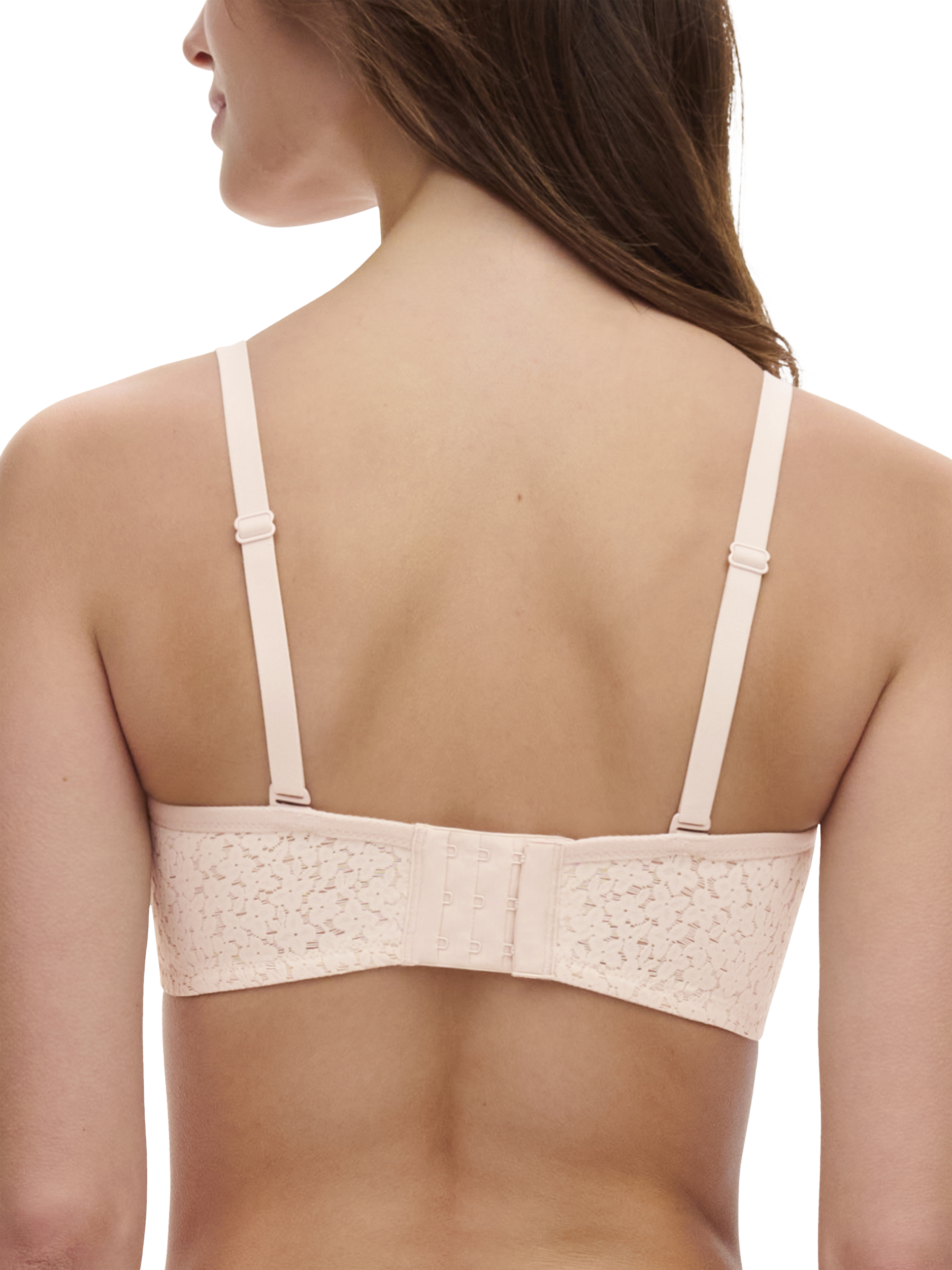 Product image 4 of 5, which shows Chantelle Norah Comfort Underwired Bandeau Strapless Bra, Golden Beige, 32C
