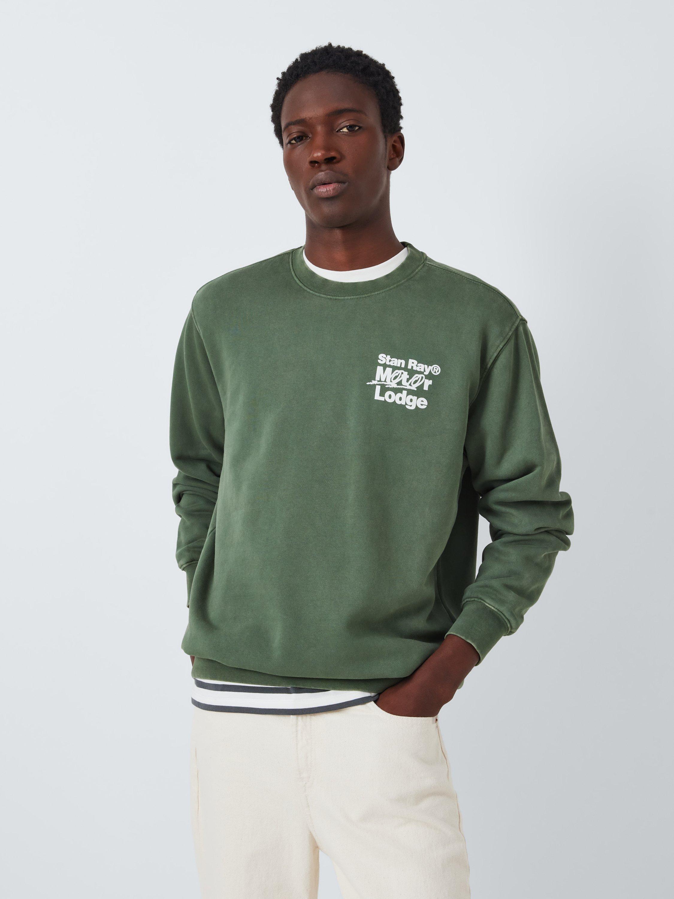 Stan Ray Home On The Road Cotton Sweatshirt, Washed Olive