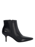 Dune Orlana Leather Kitten Heel Ankle Boots, Black