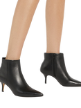Dune Orlana Leather Kitten Heel Ankle Boots, Black