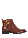 Dune London Parklyn Snaffle Trim Leather Ankle Boots, Tan