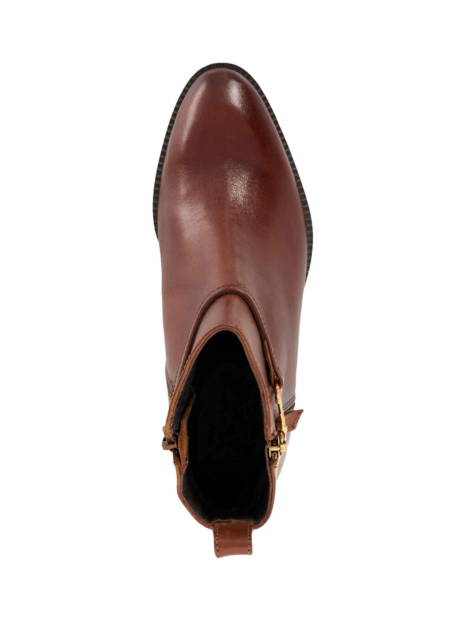 Product image 2 of 6, which shows Dune London Parklyn Snaffle Trim Leather Ankle Boots, Tan, EU40