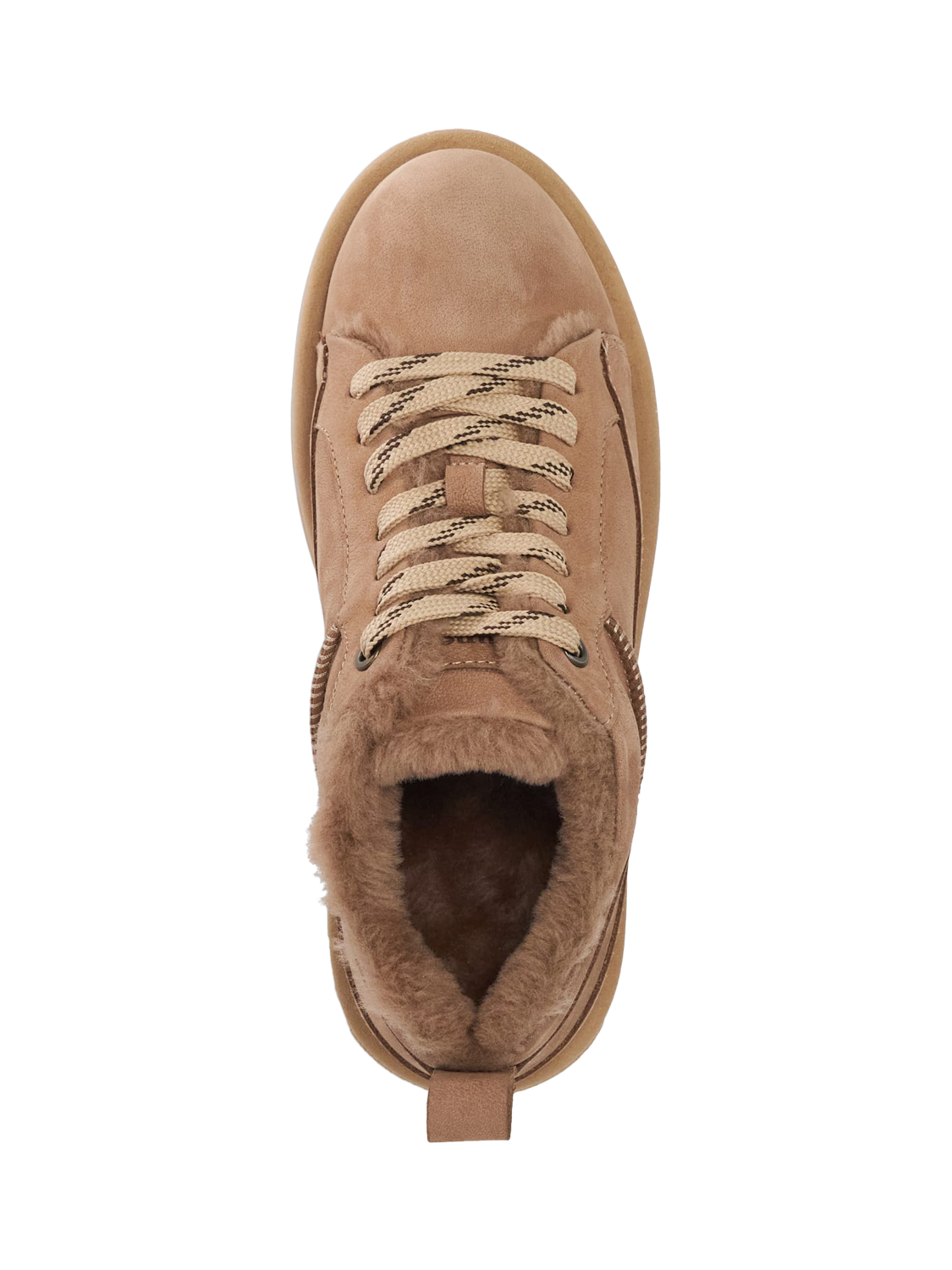 Product image 3 of 6, which shows Dune Estha Suede Chunky Trainers, Tan, EU36