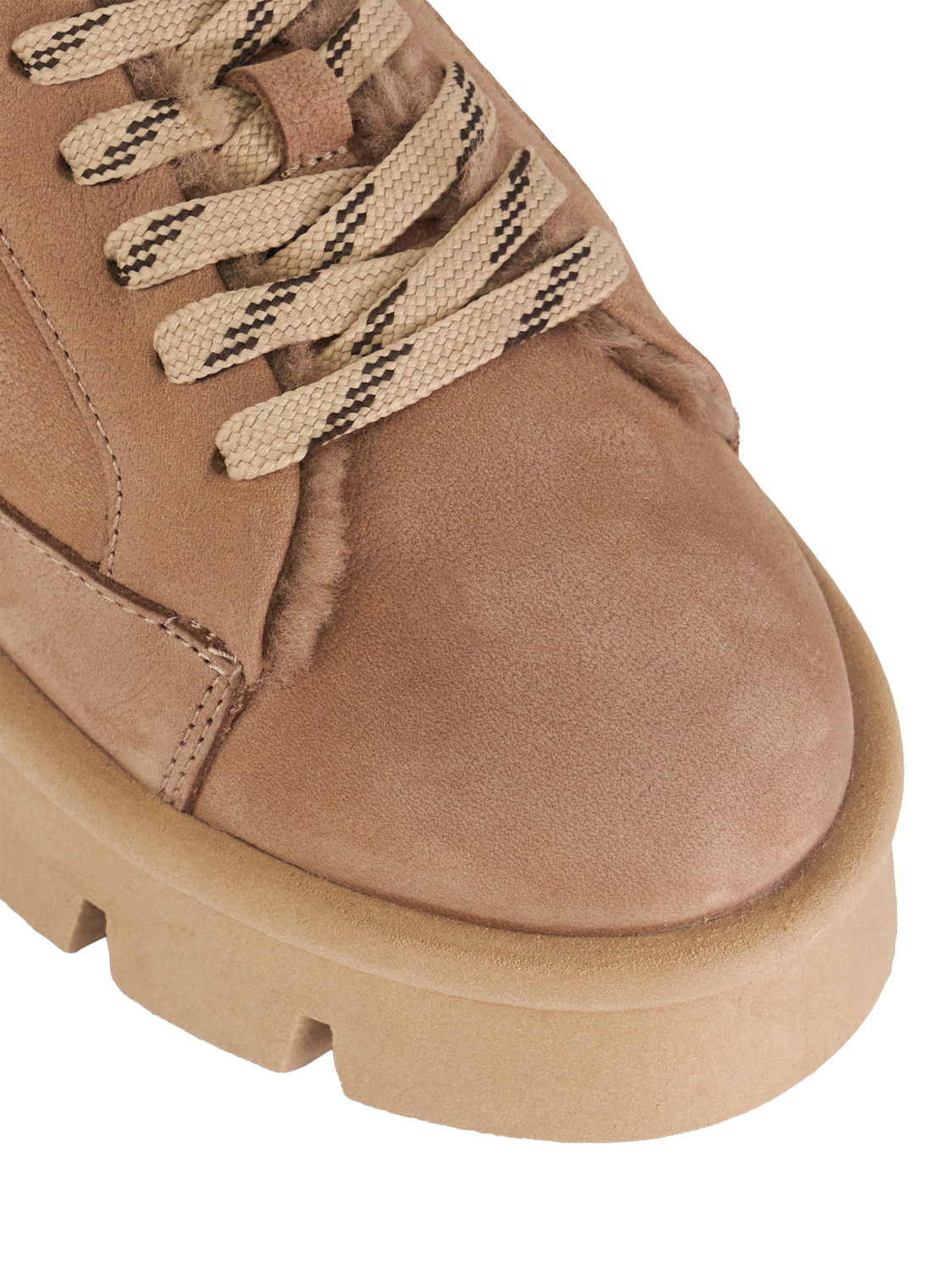 Product image 6 of 6, which shows Dune Estha Suede Chunky Trainers, Tan, EU36