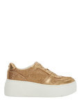 Dune Evangelyn Embellished Flatform Trainers, Bronze