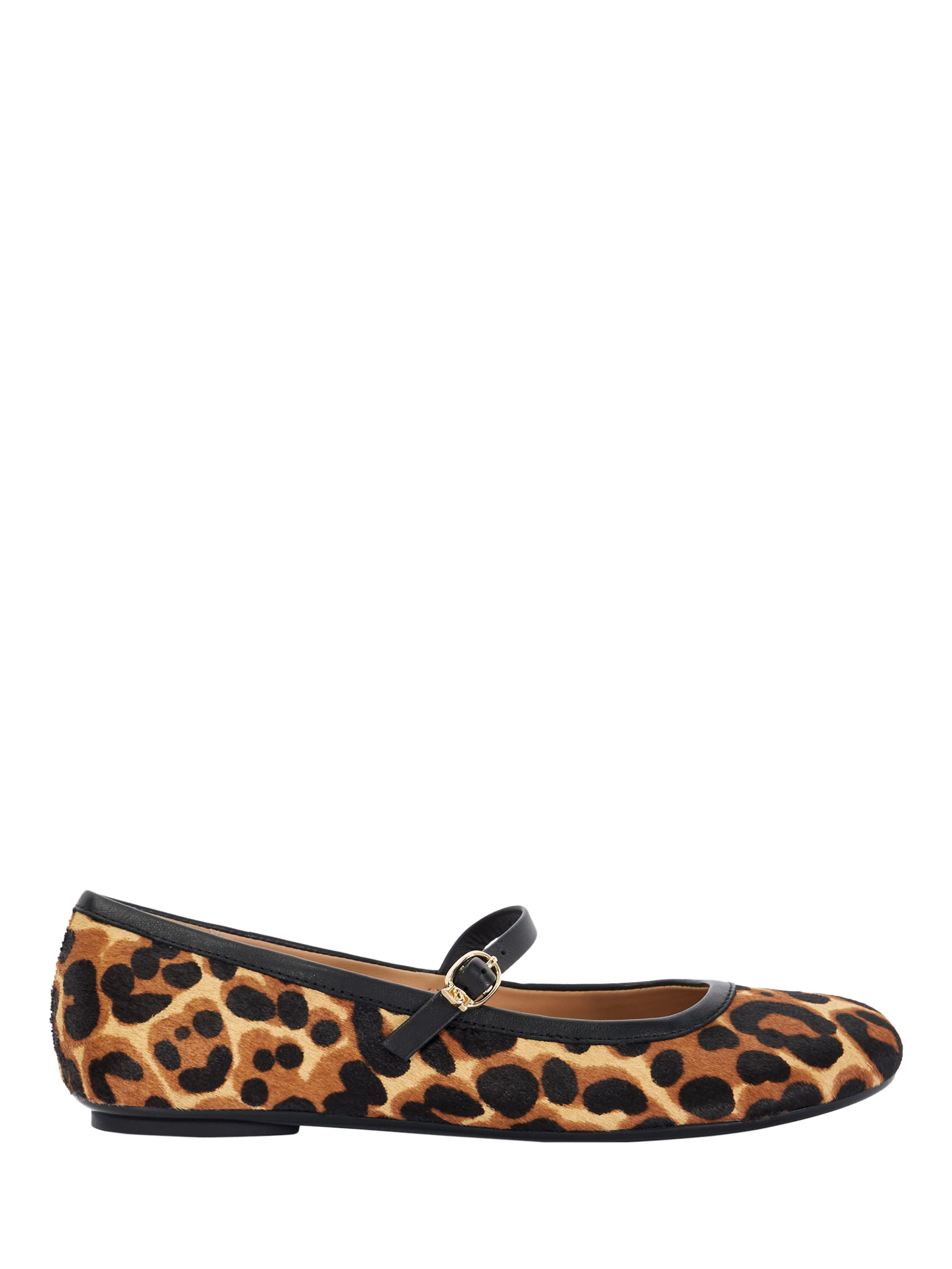 Dune Heida Leather Leopard Flexible Sole Mary Janes, Multi