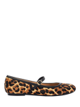 Dune Heida Leather Leopard Flexible Sole Mary Janes, Multi