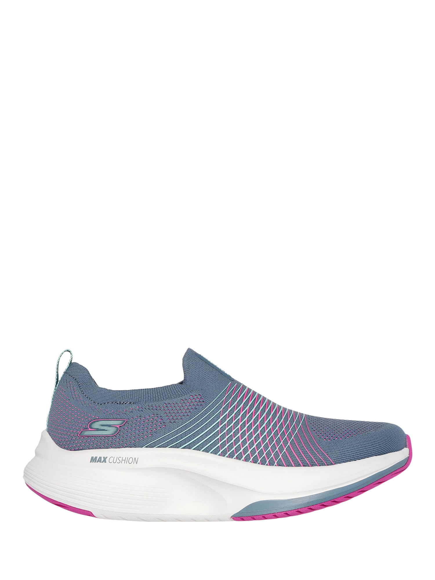 Skechers GO WALK Max Walker Sally Shoes Charcoal Purple