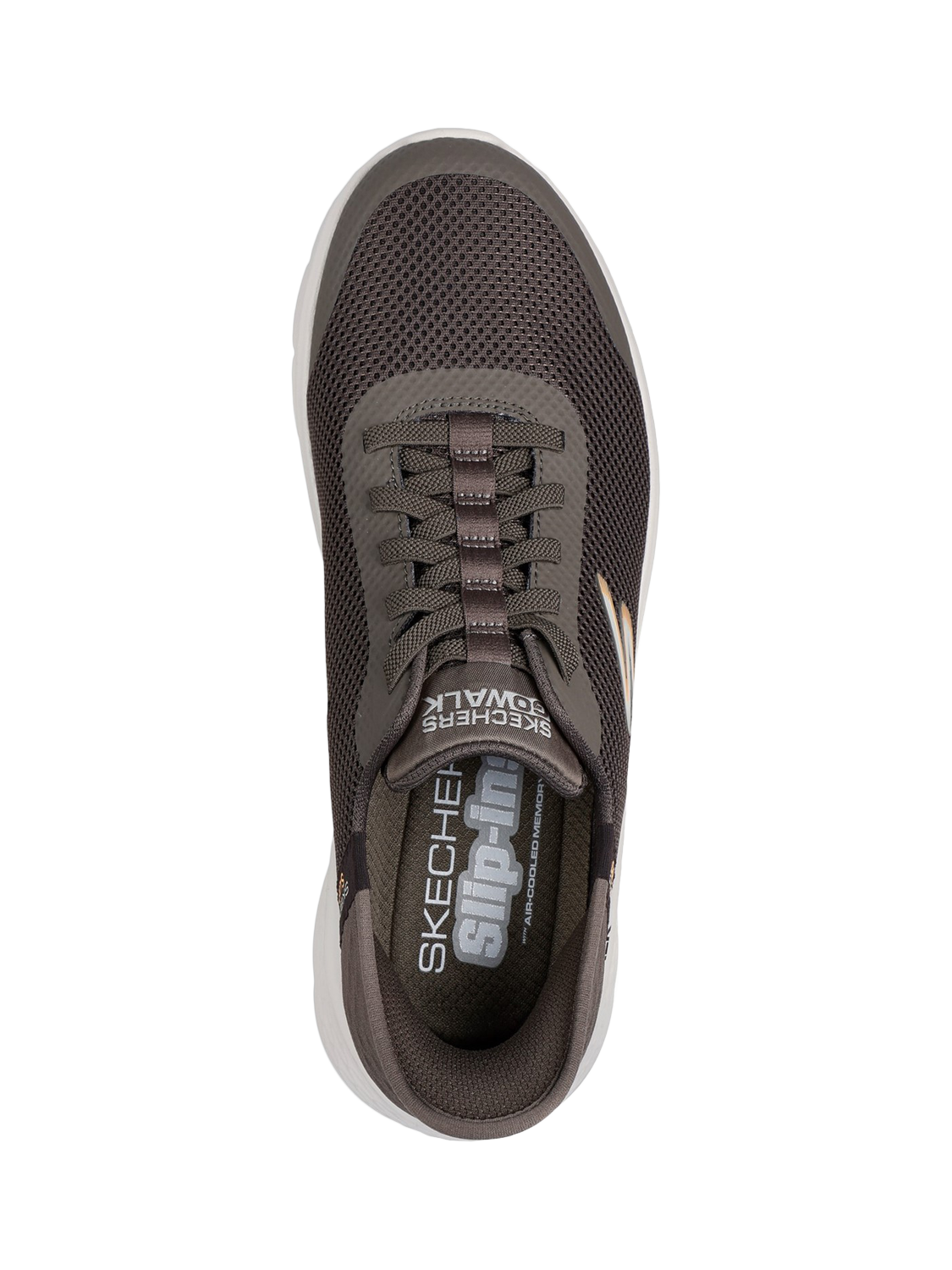 Product image 4 of 4, which shows Skechers GO WALK Flex Hands Up Trainers, Brown, 6