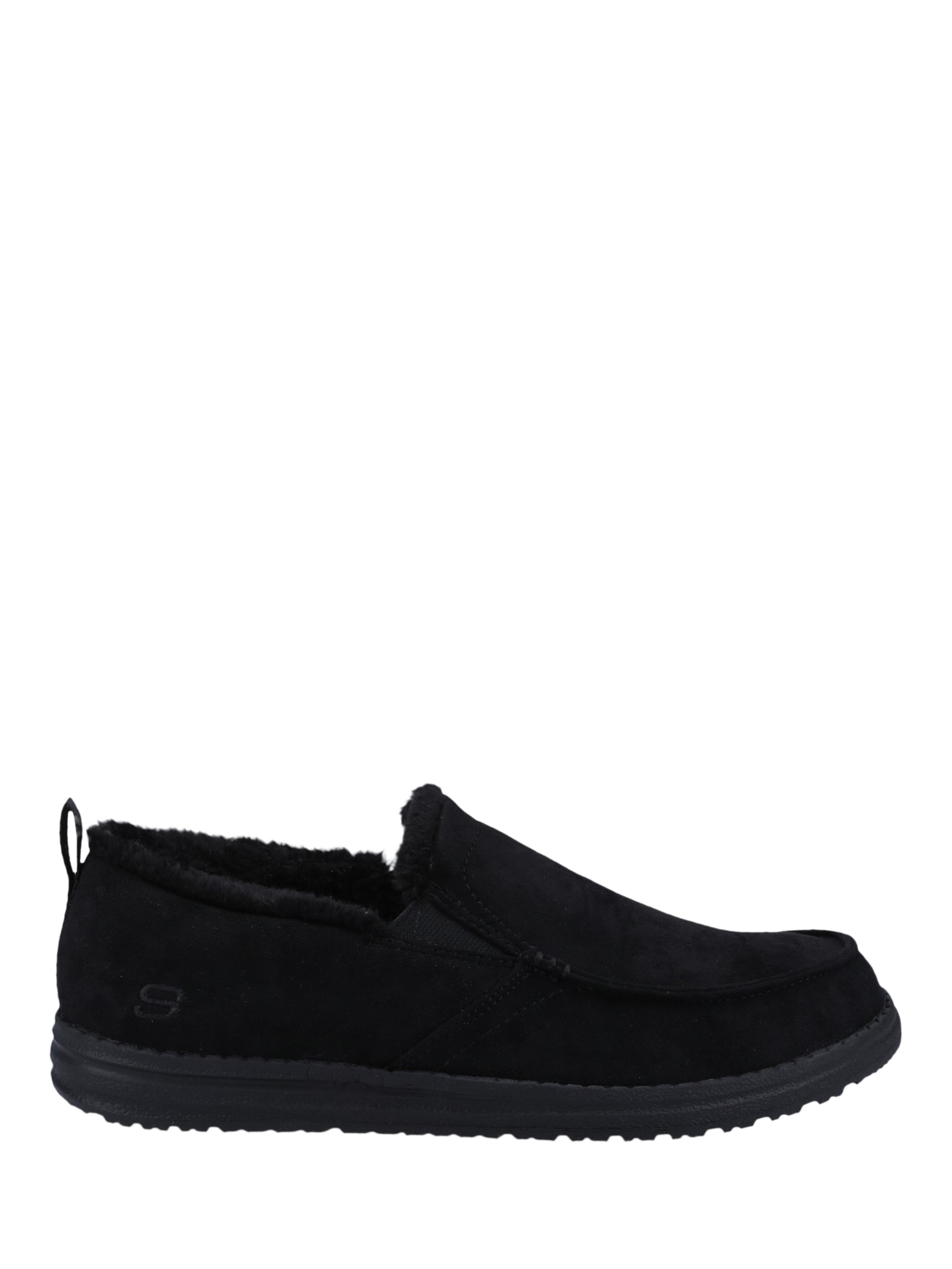 Product image 1 of 4, which shows Skechers Relaxed Fit Melson Willmore Faux Fur Lined Slippers, Black, 6