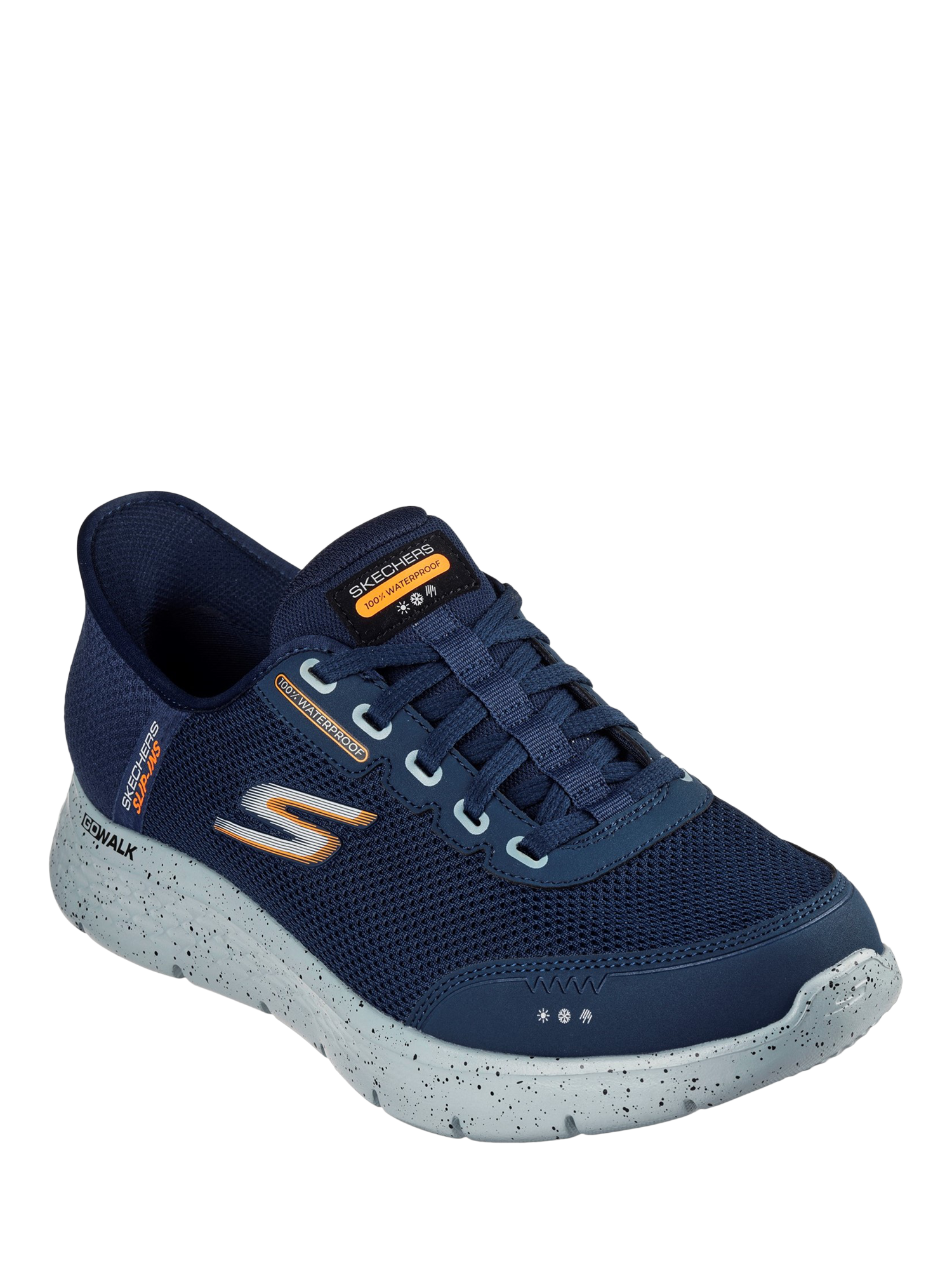 Product image 2 of 4, which shows Skechers GO WALK Flex Trainers, Navy, 6