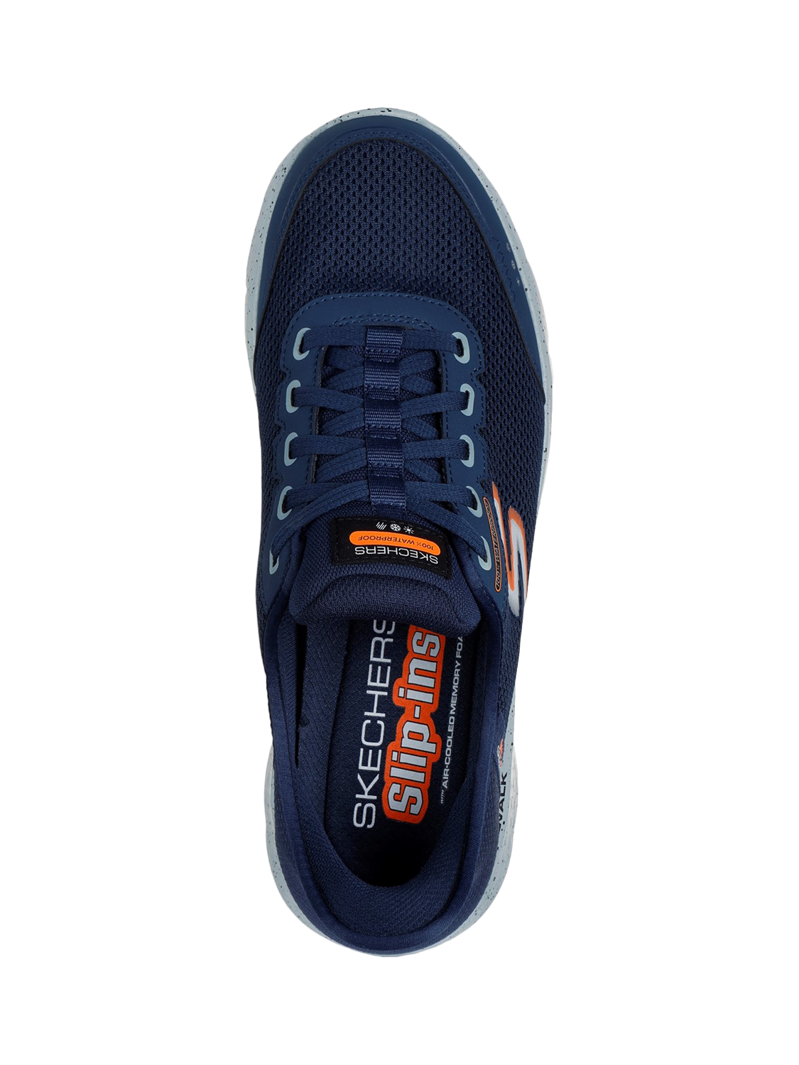 Product image 4 of 4, which shows Skechers GO WALK Flex Trainers, Navy, 6