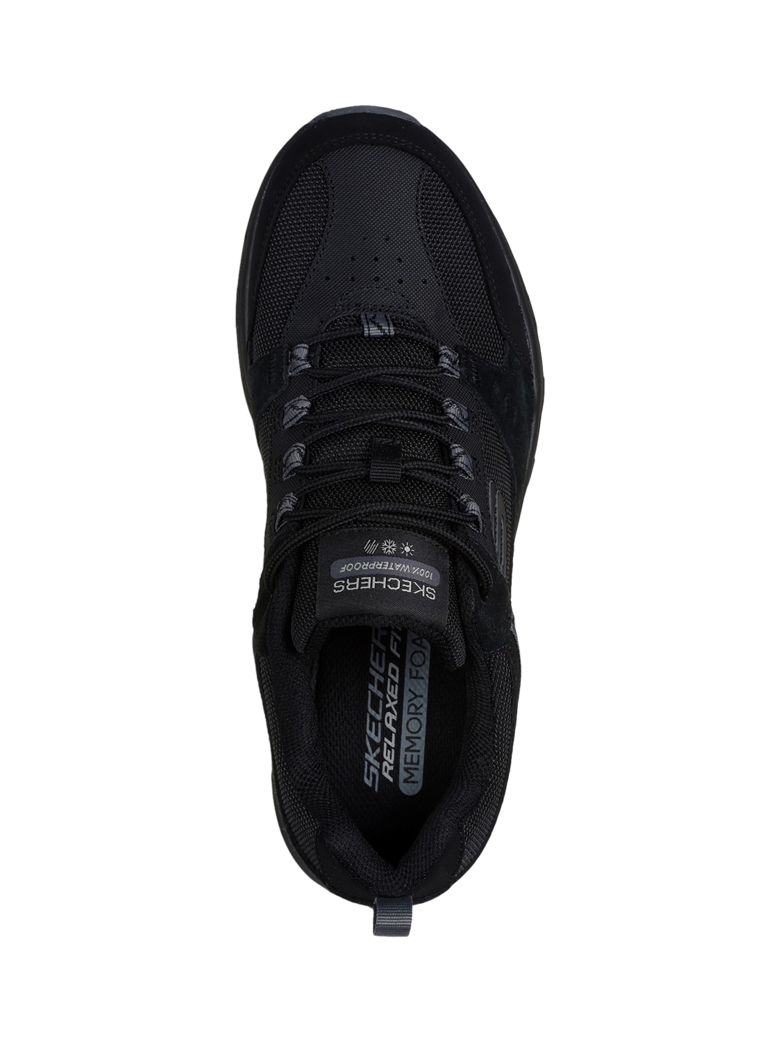Product image 4 of 4, which shows Skechers Oak Canyon Rydell Waterproof Leather Trainers, Black, 6