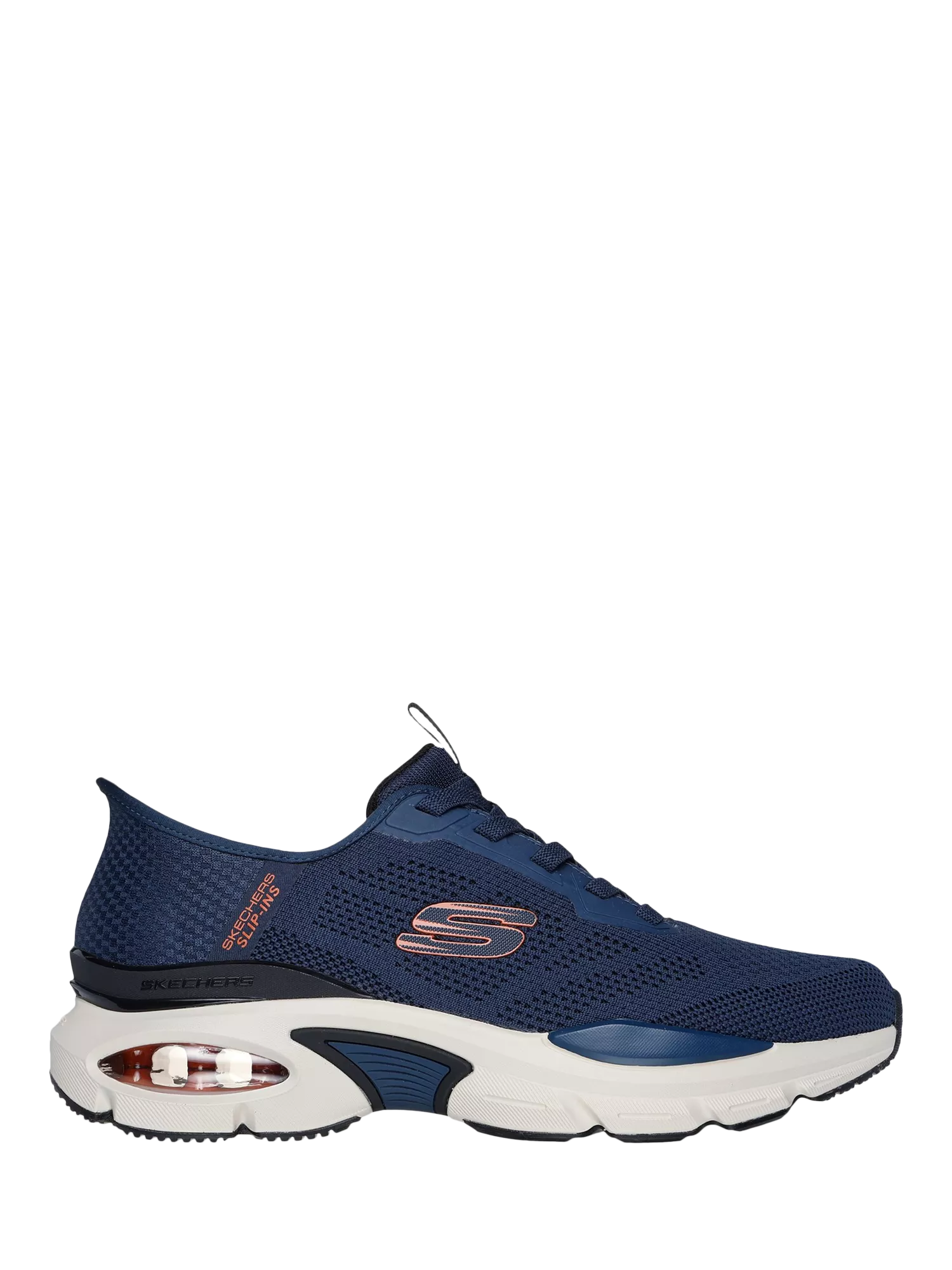 Skechers Skech Air Trainers Navy Orange