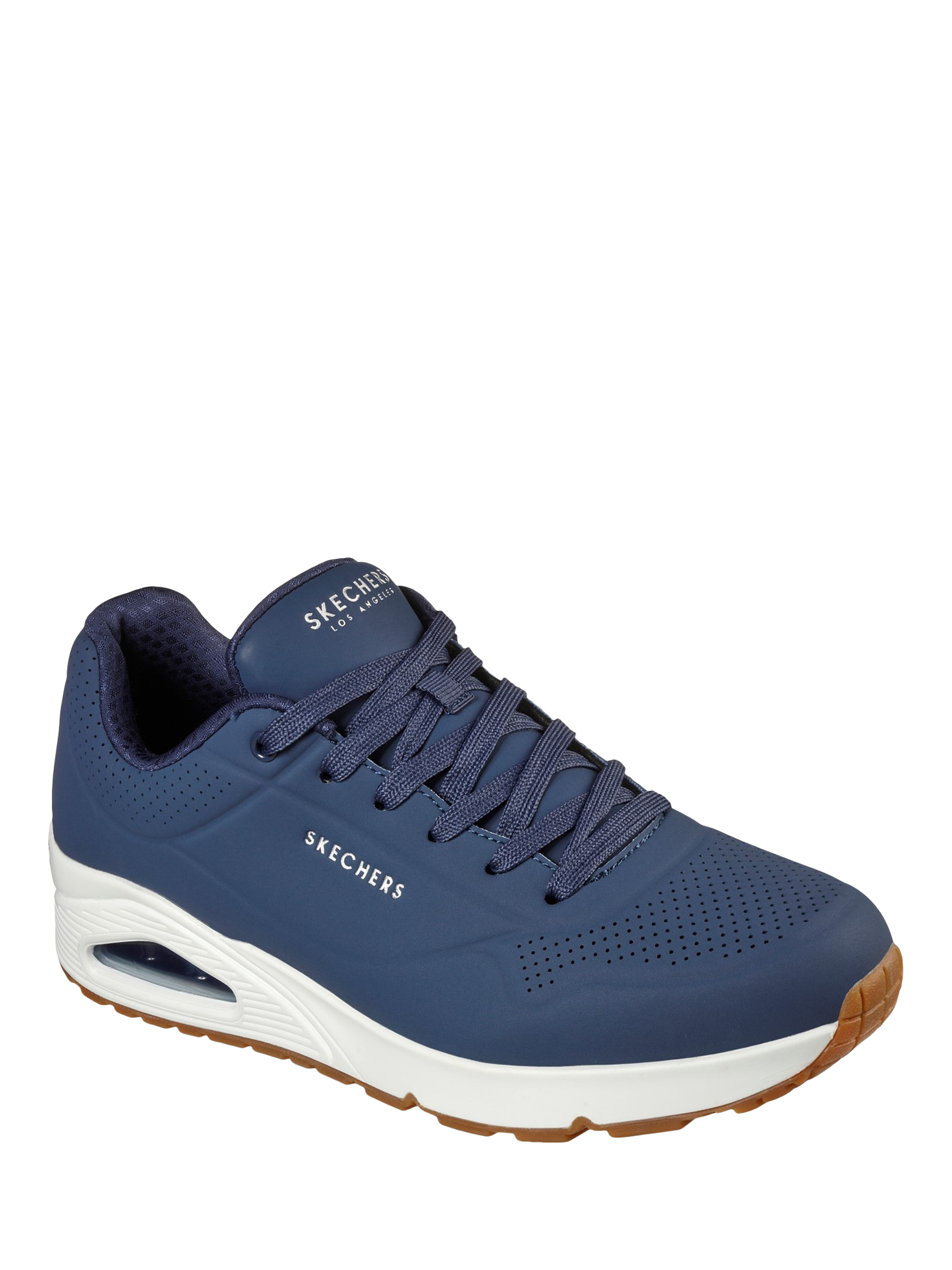 Product image 2 of 4, which shows Skechers Uno Stand On Air Trainers, Navy, 6