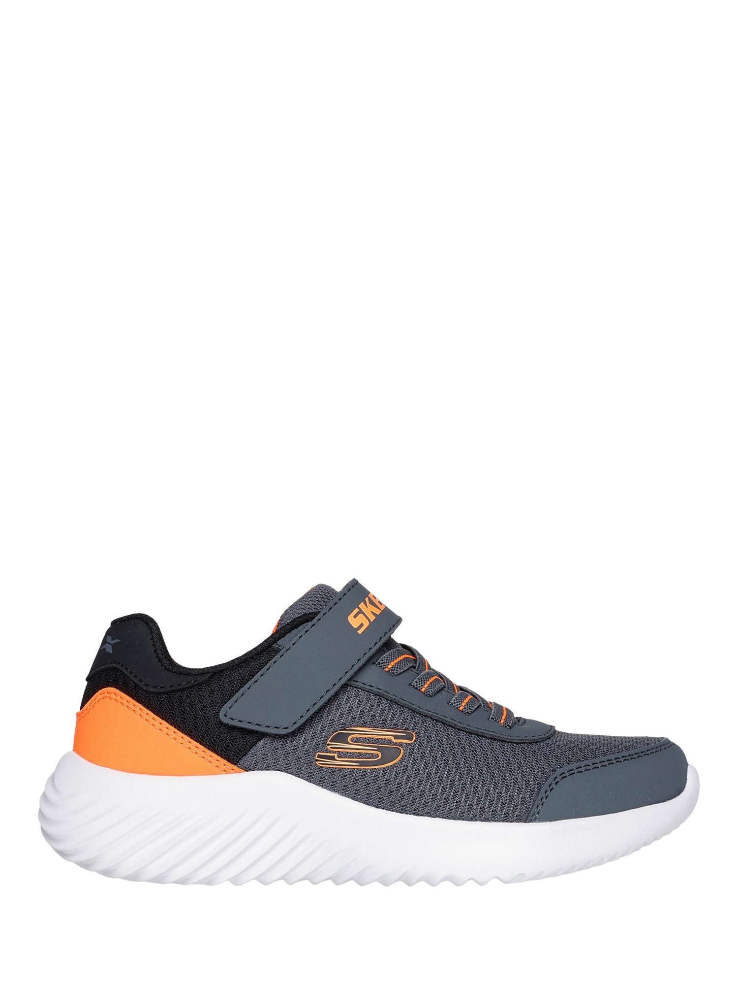 Skechers Kids' Bounder Trainers, Charcoal/Orange