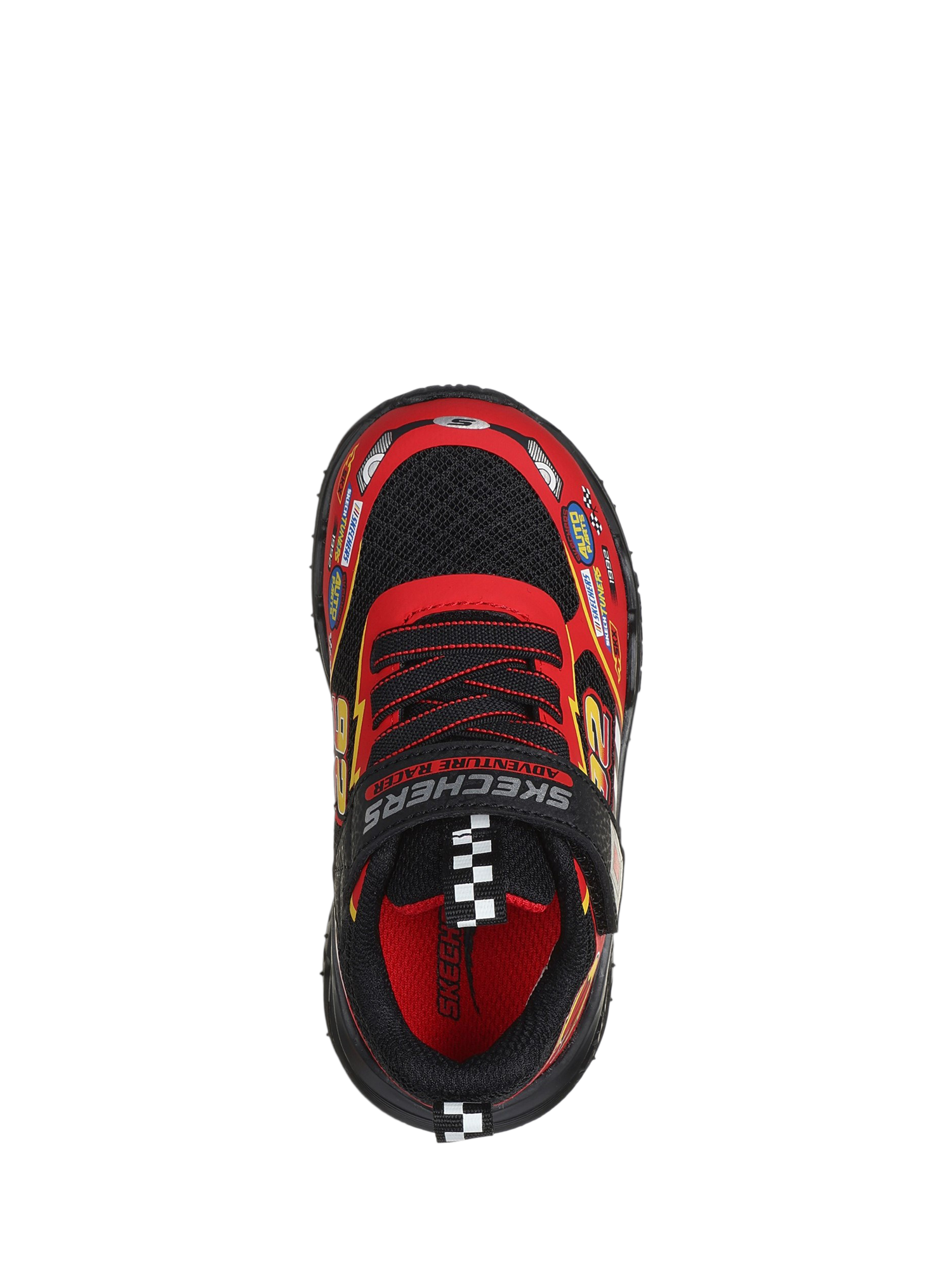 Product image 4 of 4, which shows Skechers Kids' Skech Tracks Trainers, Black/Red, 4 Jnr