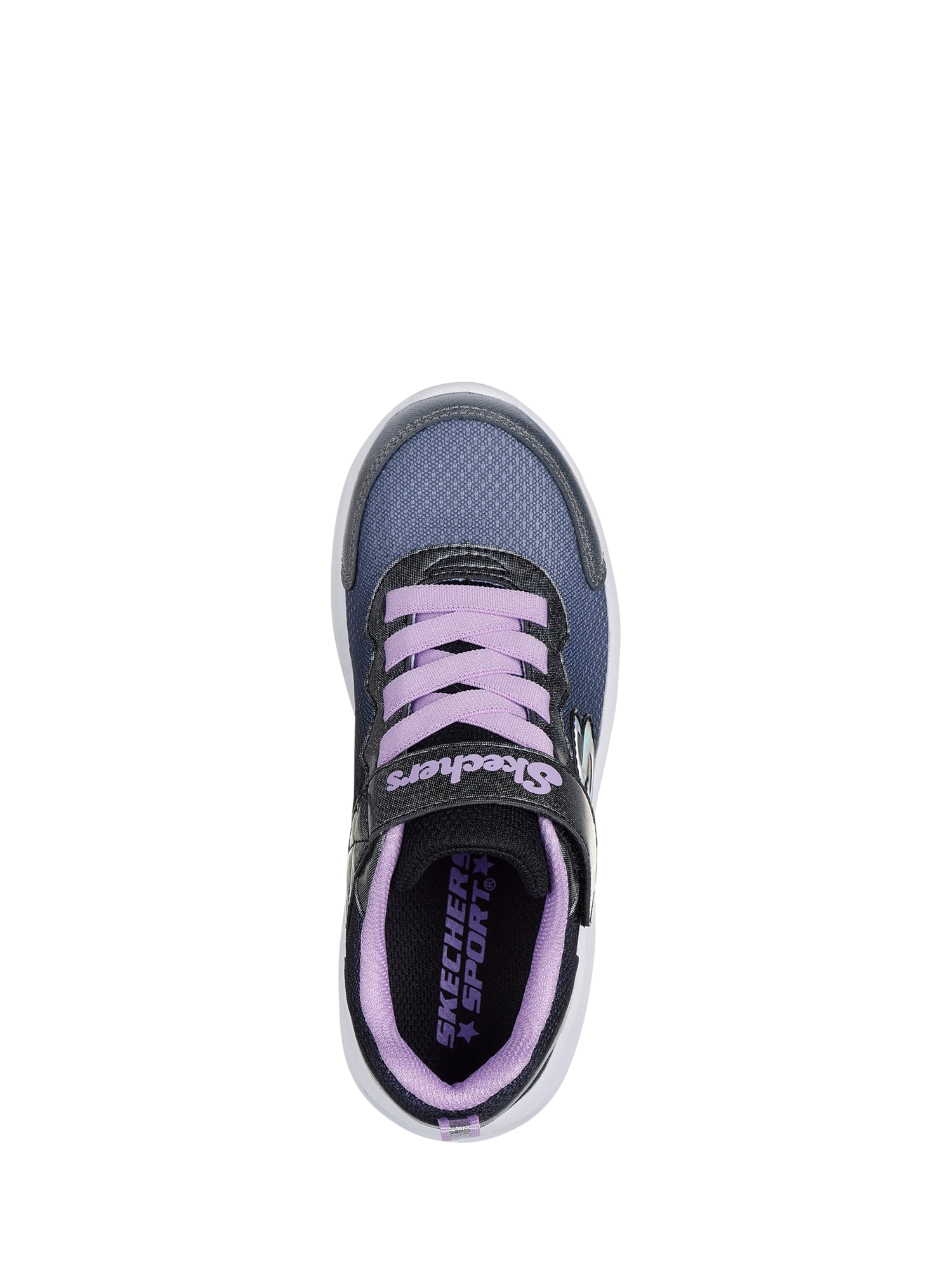 Product image 4 of 4, which shows Skechers Sole Swifters Cutie Walk Trainers, Black/Lavender, 9.5 Jnr