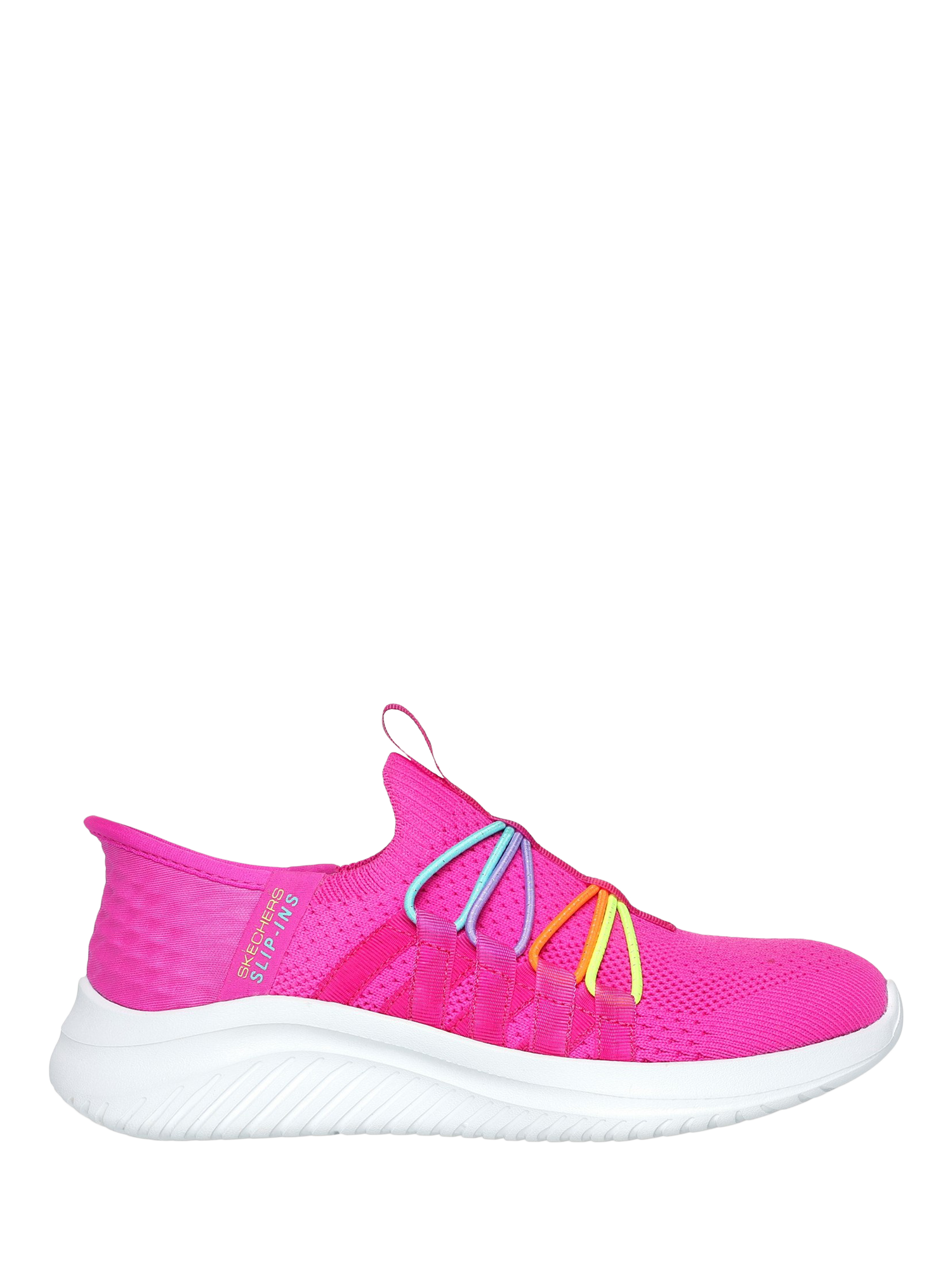 Skechers Kids Slip ins Ultra Flex 3.0 Bungee Fun Trainers Hot Pink Multi