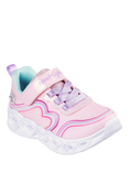 Skechers Kids' Retro Hearts Trainers, Light Pink/Multi