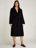 Calvin Klein Jeans Wrap Wool Blend Coat, Black