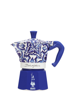 Bialetti Dolce & Gabbana Moka Express Hob Espresso Coffee Maker, Mediterranean Blue, Mediterranean Blue