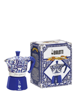 Bialetti Dolce & Gabbana Moka Express Hob Espresso Coffee Maker, Mediterranean Blue - view 2, Mediterranean Blue