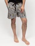 Cyberjammies Parker Penguin Print Shorts, Grey