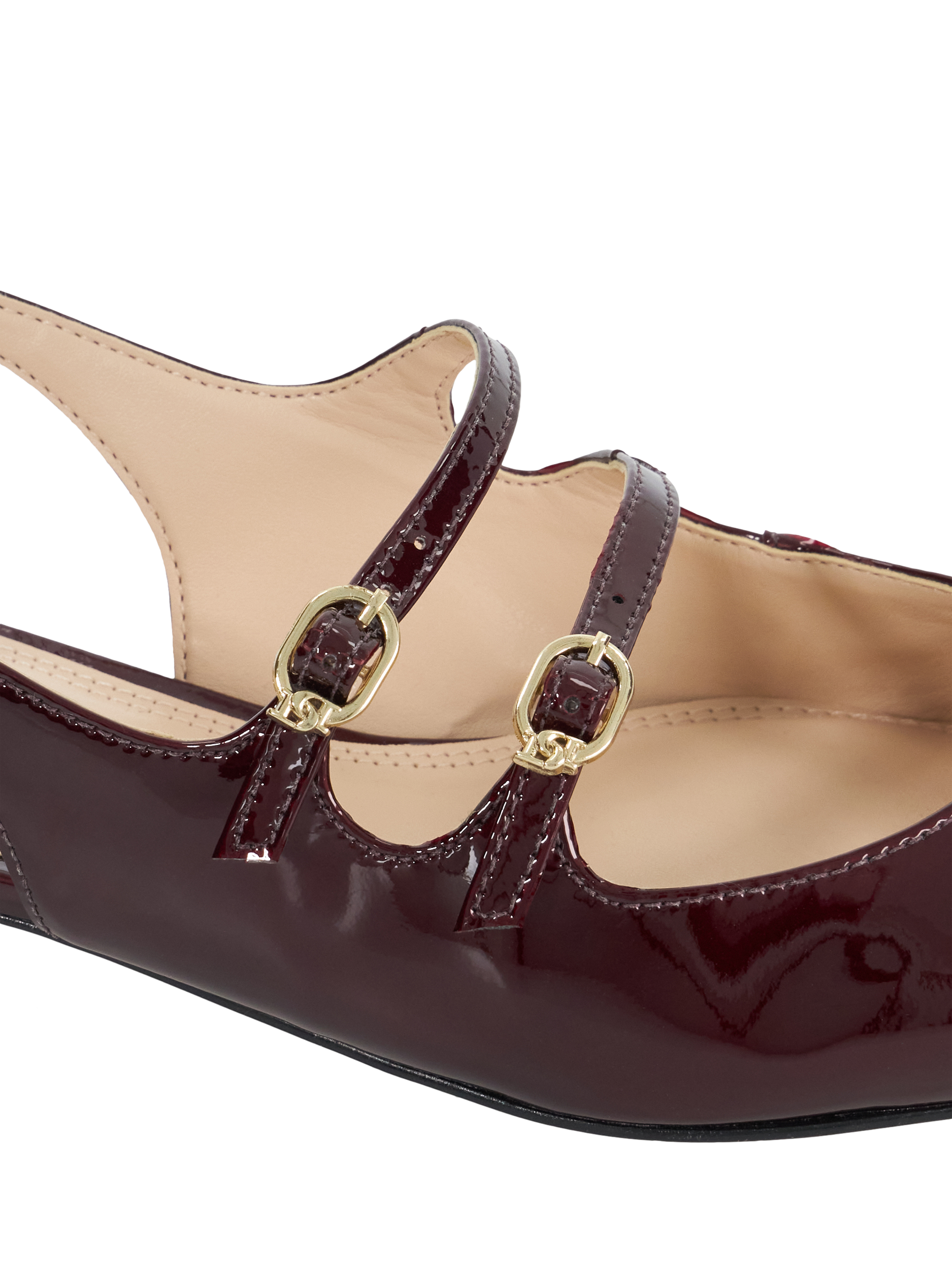 Product image 4 of 6, which shows Dune London Haily Leather Slingback Pumps, Red, EU36