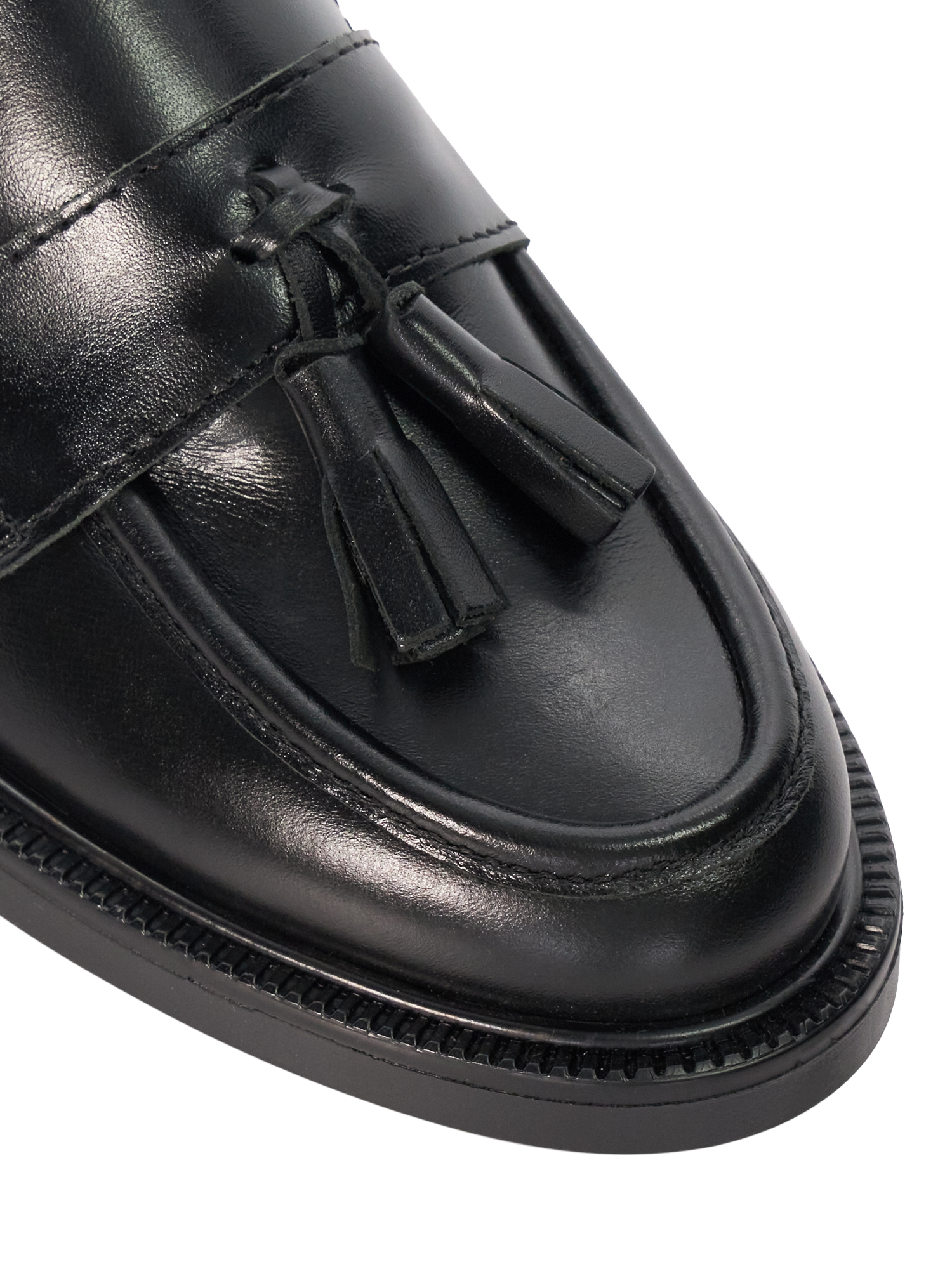 Product image 5 of 5, which shows Dune London Garda Wide Fit Leather Loafers, Black, EU36