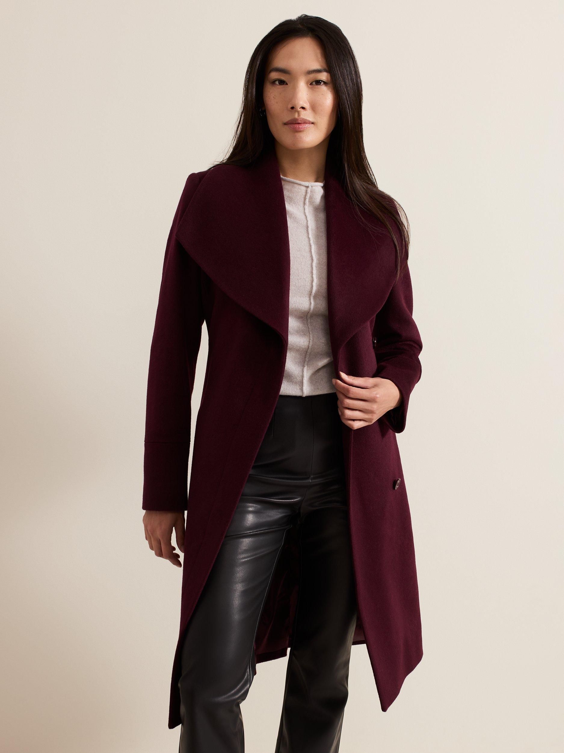 Burgundy coat online