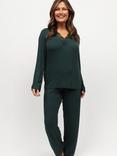 Nora Rose by Cyberjammies Anne Jersey Lace Pyjama Set, Emerald