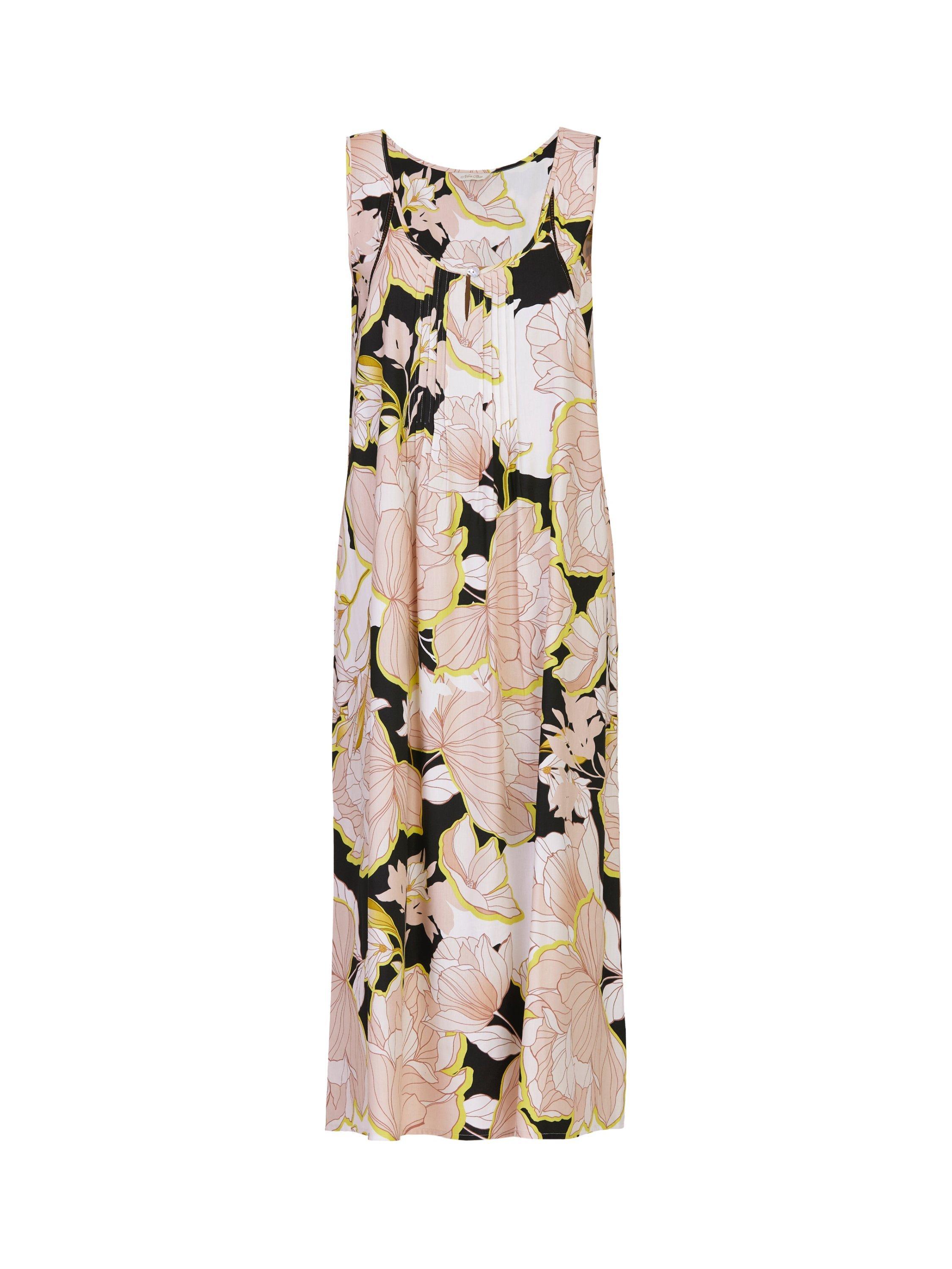 Product image 4 of 4, which shows Nora Rose by Cyberjammies Carolynn Floral Long Nightdress, Black/Multi, 8