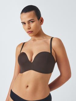 John Lewis Cassie Super Push Up Strapless Bra - view 2, Chocolate