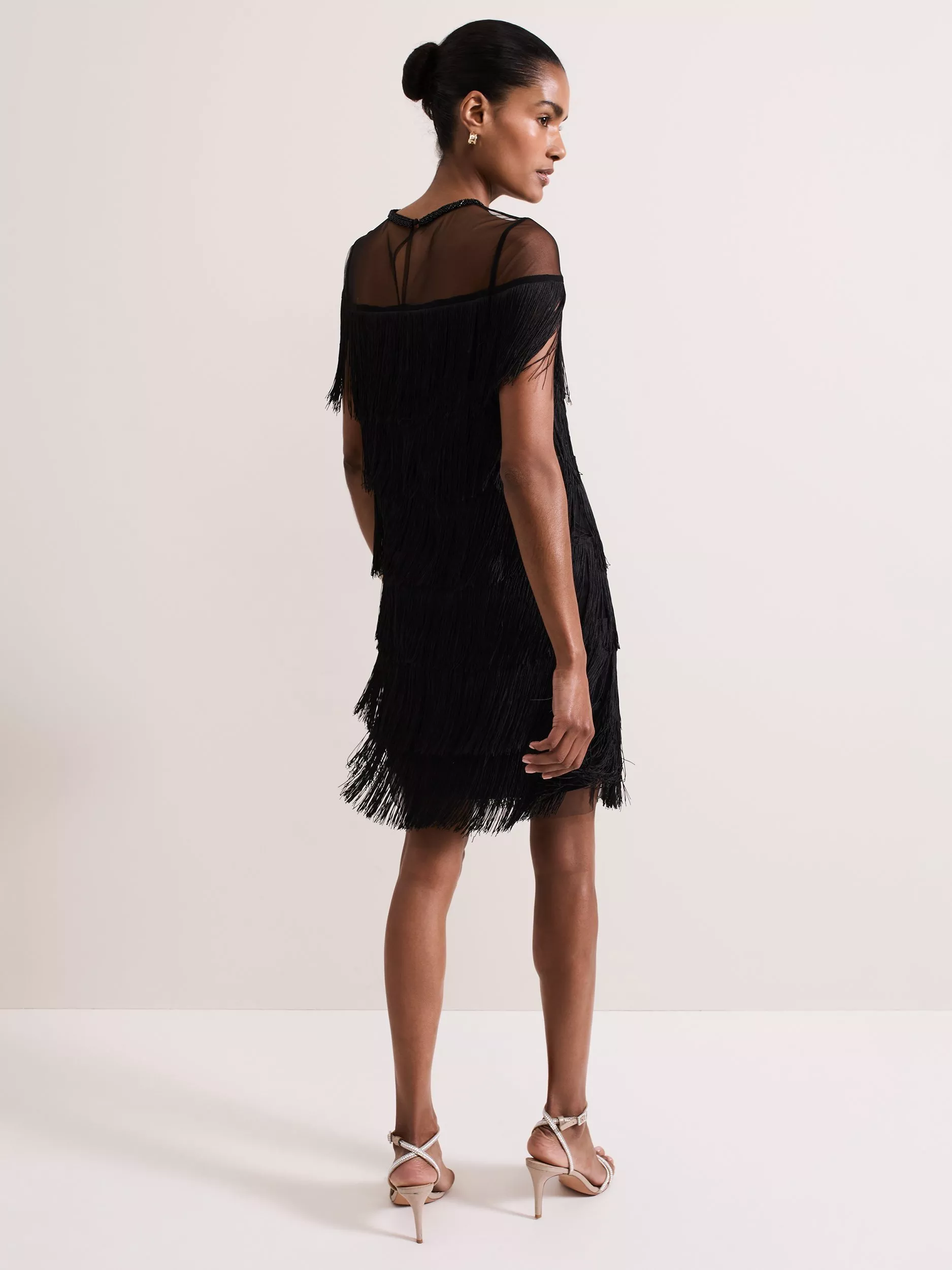 Acka lame fringe puff dress ブラック 美品 acka / lame fringe puff dress｜lame fringe puff dress – Acka