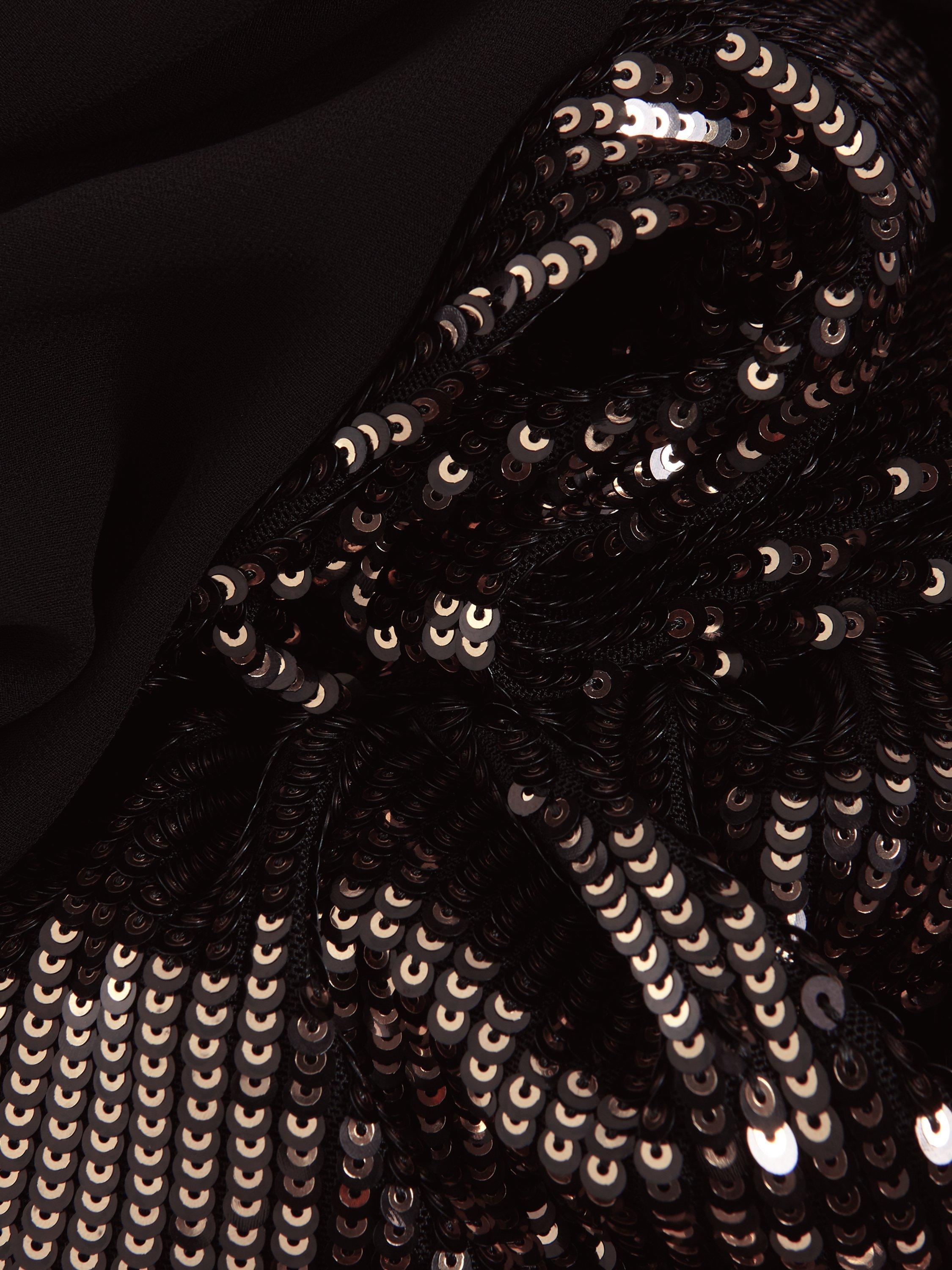 Product image 6 of 7, which shows Phase Eight Petite Aniya Sequin Dress, Black/Multi, 8