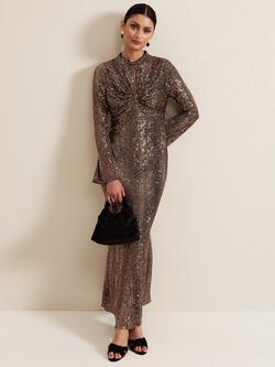 Phase Eight Renila Sequin Maxi Dress, Multi, Multi