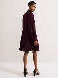 Phase Eight Tila Embellished Shirt Dress, Burgundy